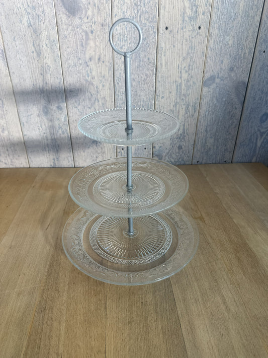 Etagere aus Glas 3 Stöckig